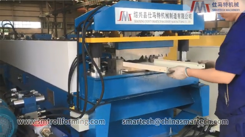 Metal Shelf Rack Panel Roll Forming Machine Video