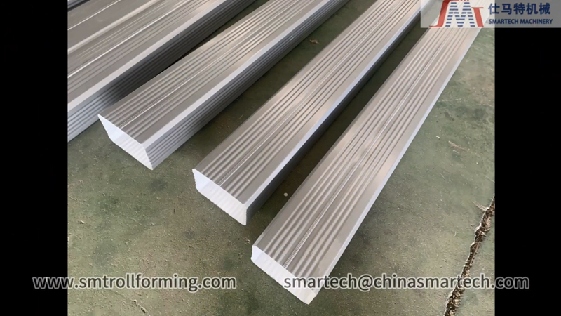 5 inch and 6 inch Micromesh Gutter Guards Roll Forming Machine Video